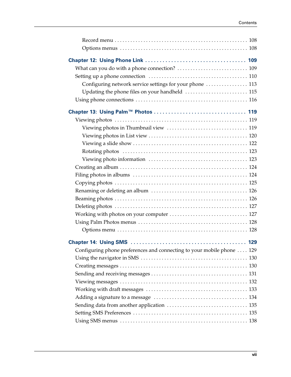 Palm T3 User Manual | Page 7 / 408