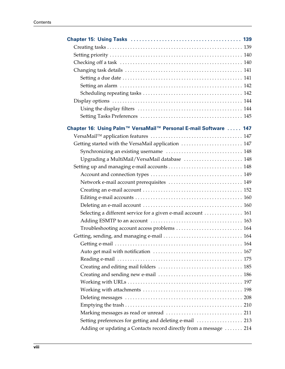 Palm T3 User Manual | Page 8 / 408
