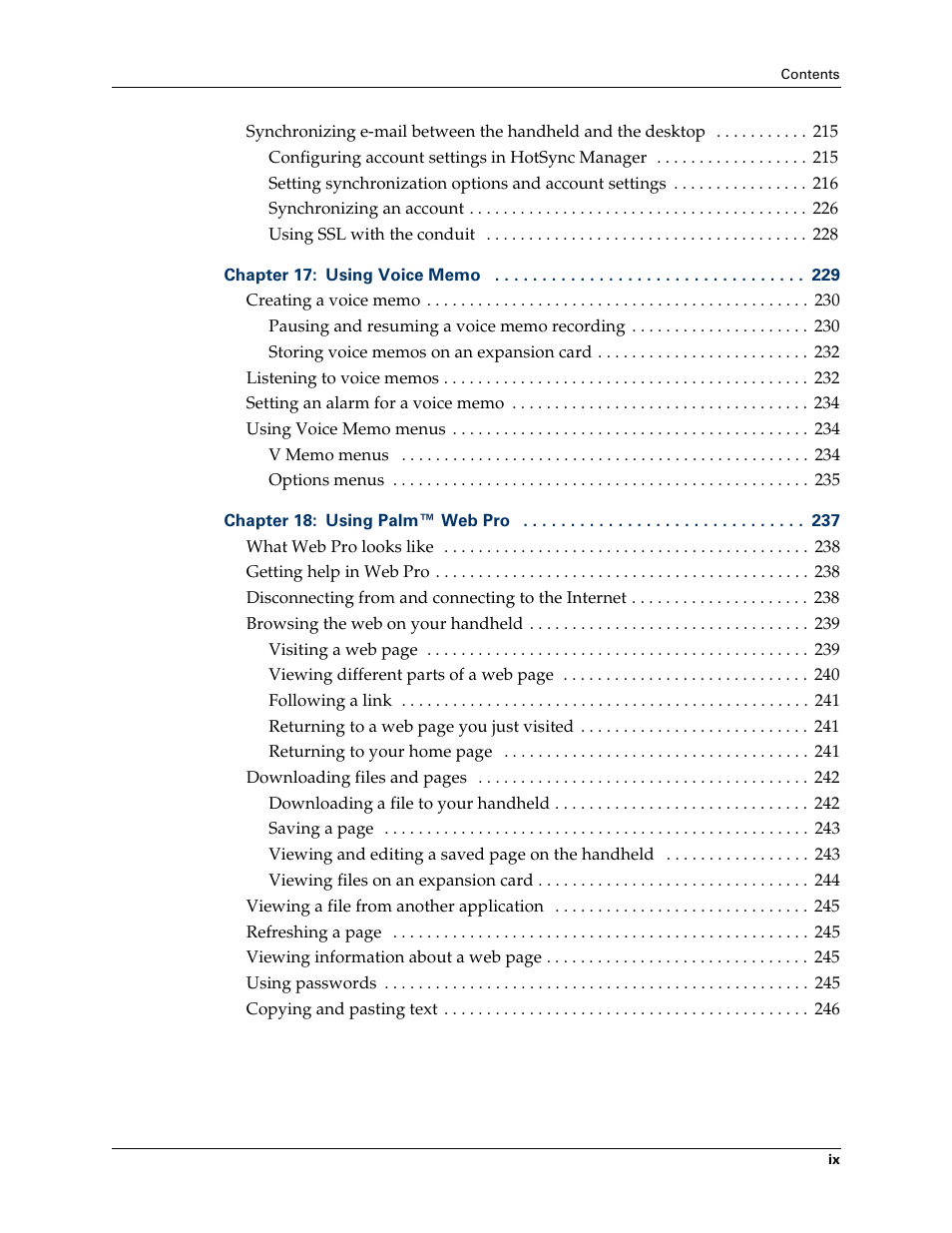Palm T3 User Manual | Page 9 / 408