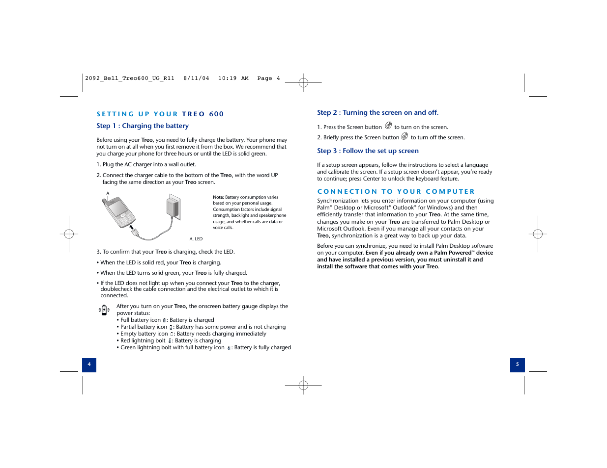 Palm Treo Smartphone 600 User Manual | Page 4 / 14