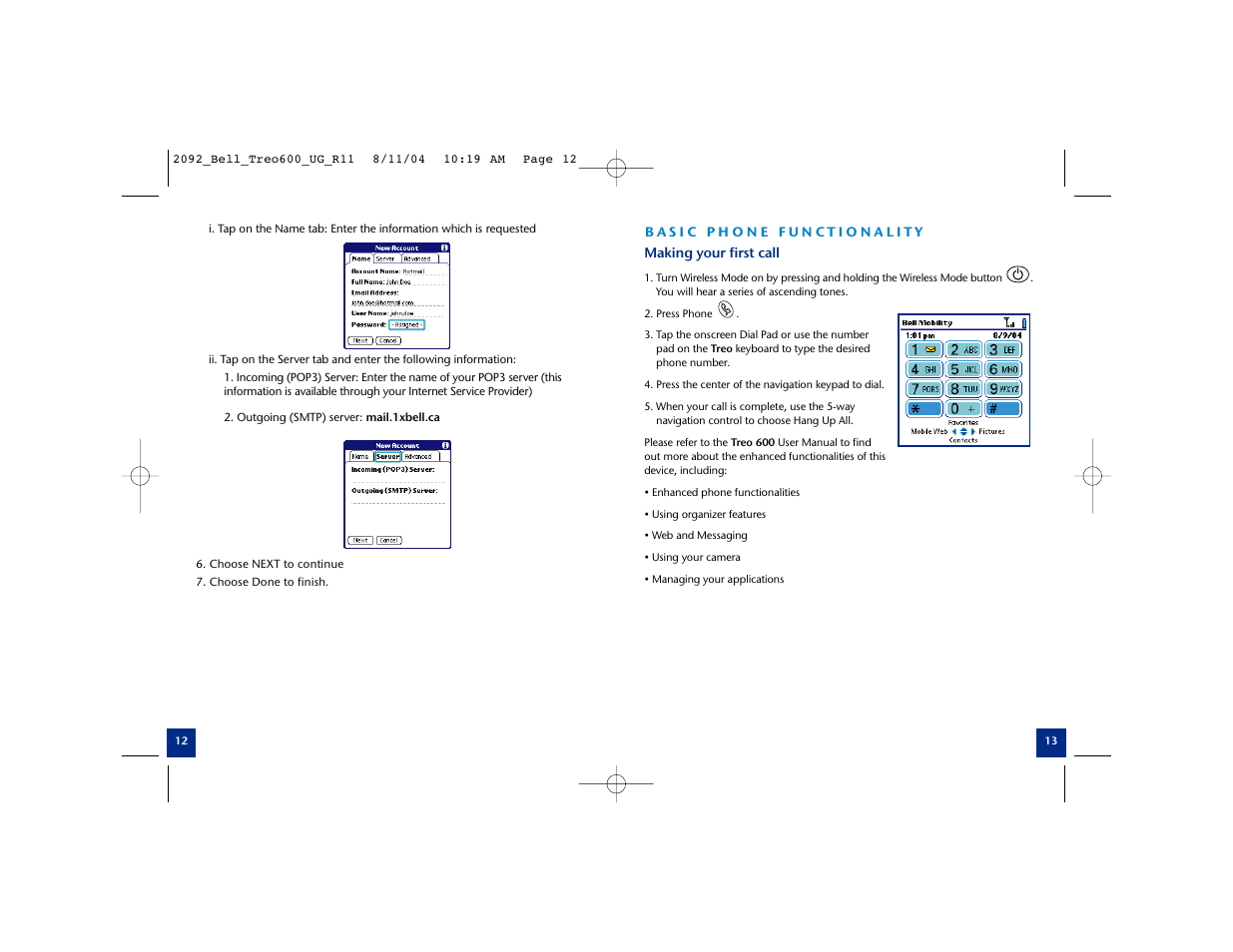 Palm Treo Smartphone 600 User Manual | Page 8 / 14