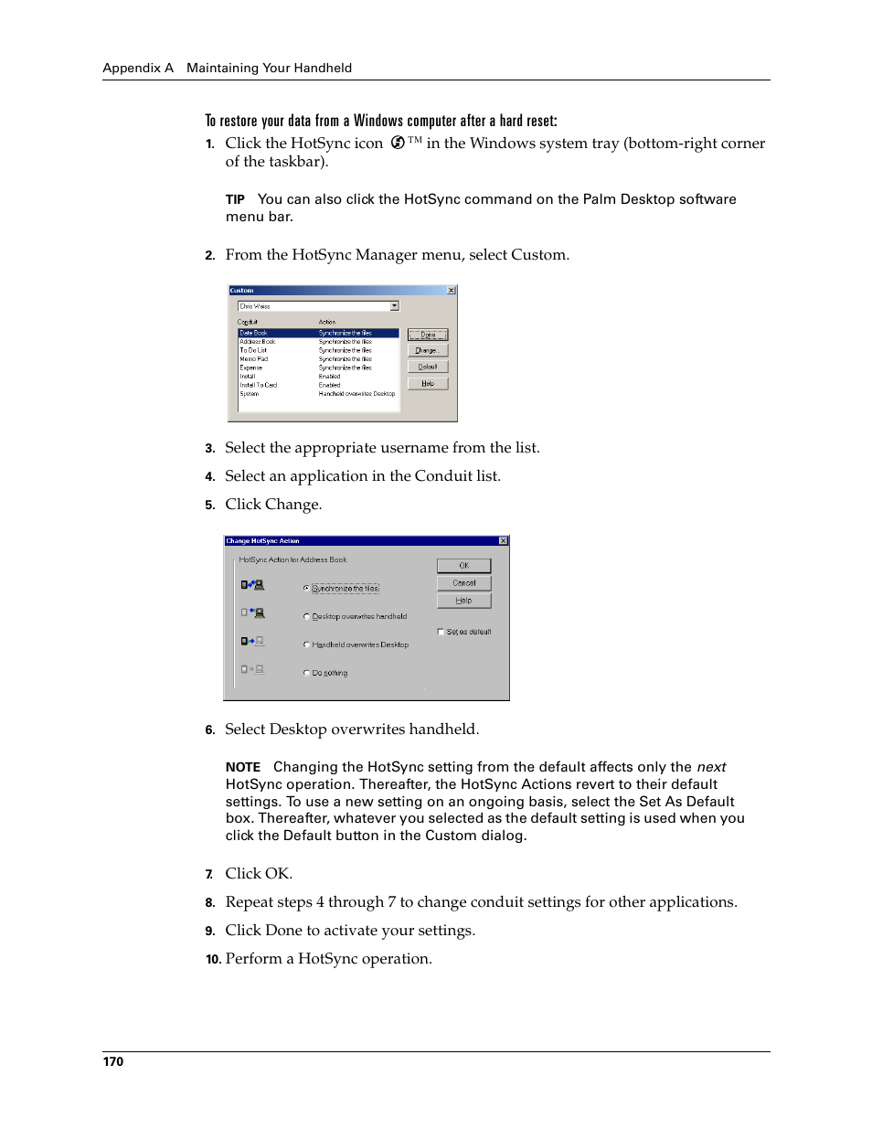 Palm TM ZIRETM HANDHELD User Manual | Page 180 / 208