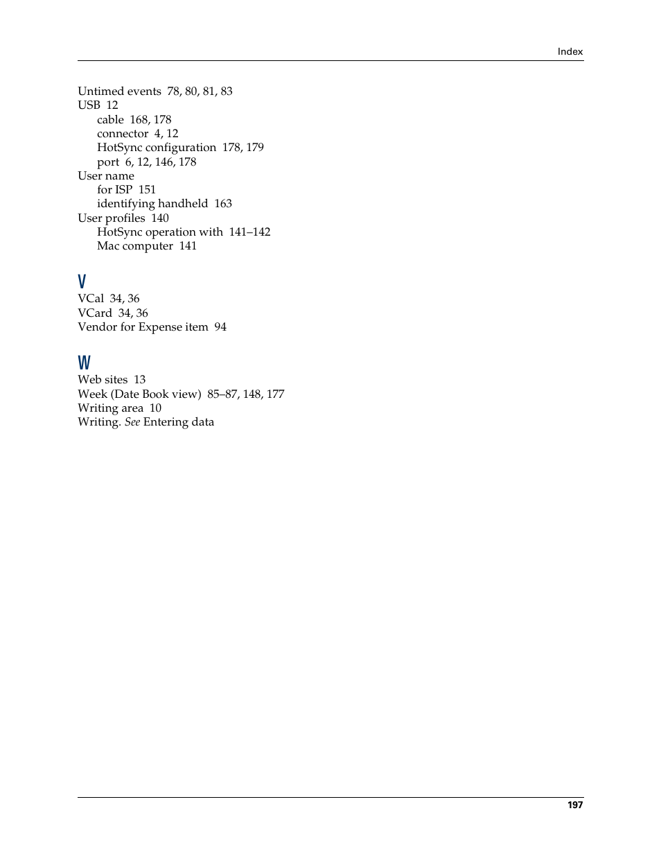 Palm TM ZIRETM HANDHELD User Manual | Page 207 / 208