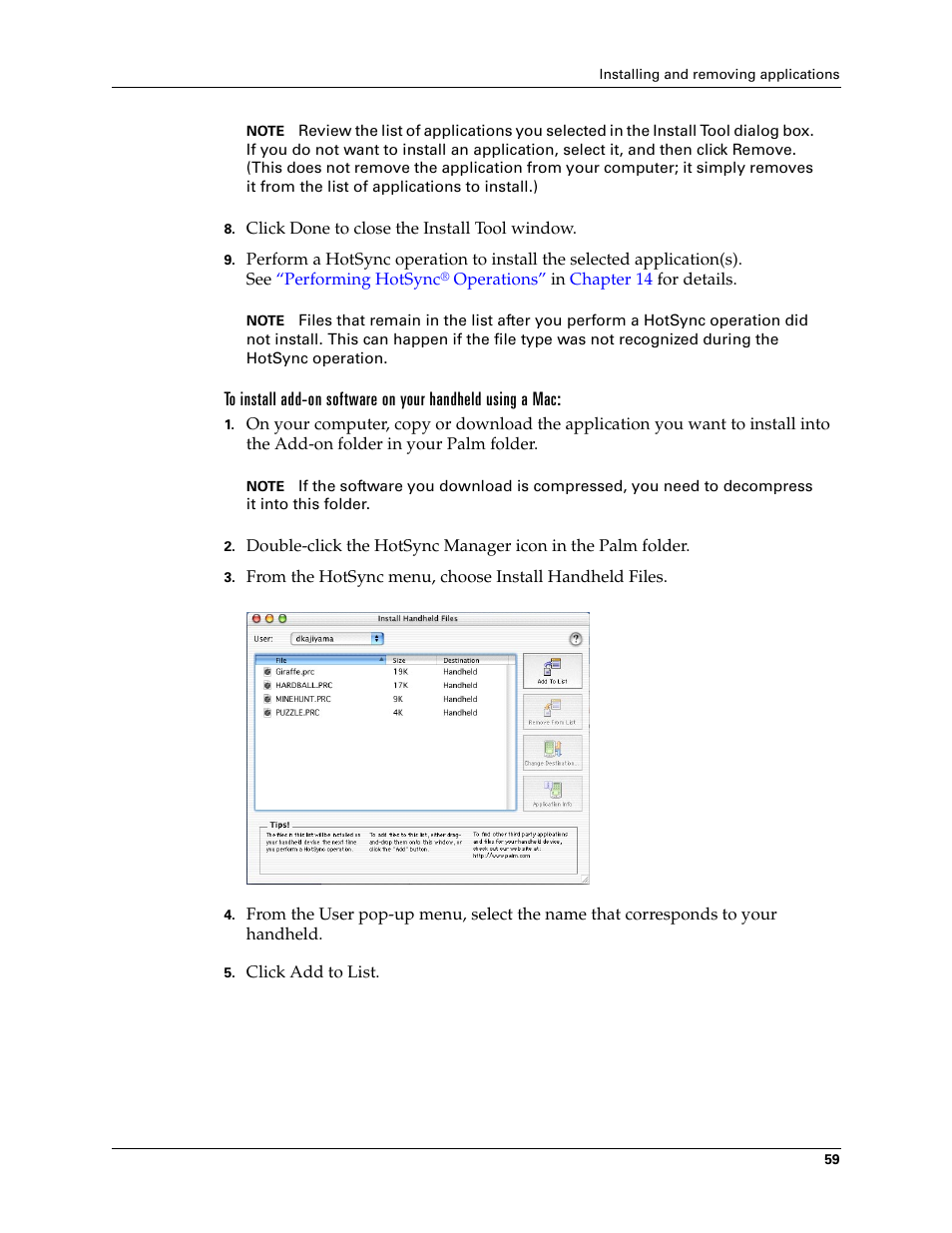 Palm TM ZIRETM HANDHELD User Manual | Page 69 / 208