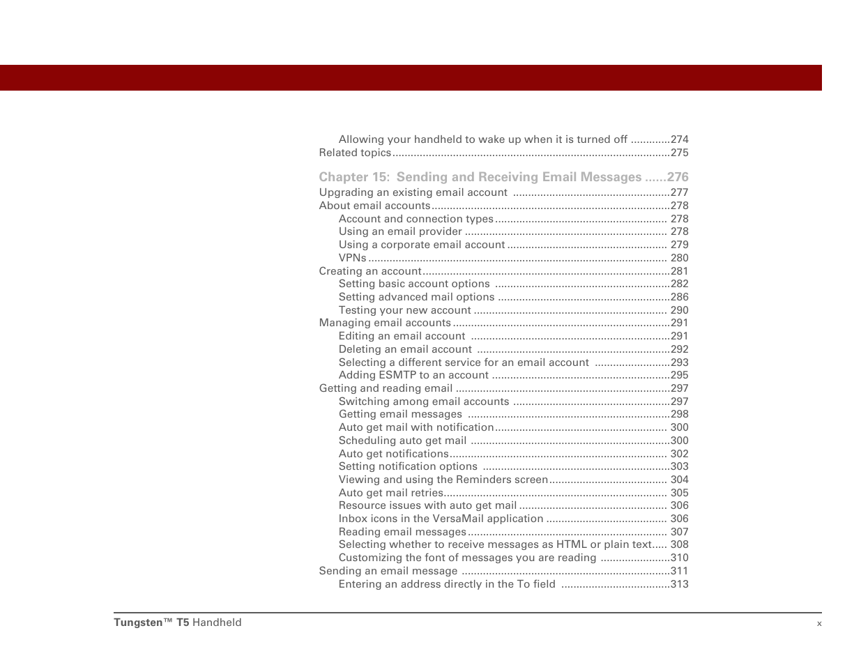 Palm T5 User Manual | Page 10 / 675