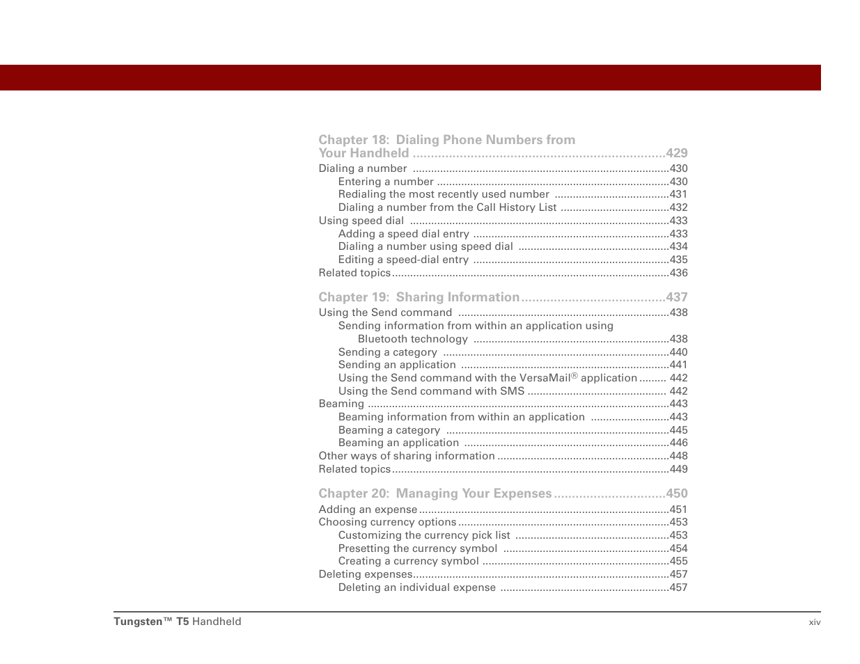 Palm T5 User Manual | Page 14 / 675