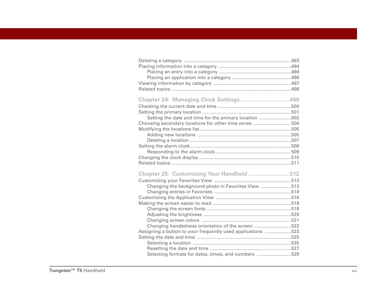 Palm T5 User Manual | Page 16 / 675