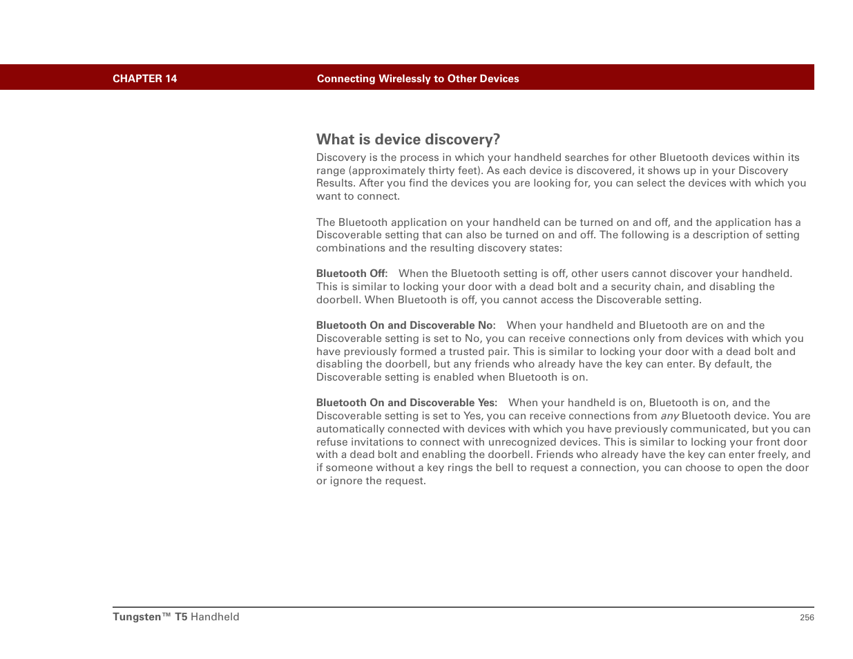 What is device discovery | Palm T5 User Manual | Page 278 / 675