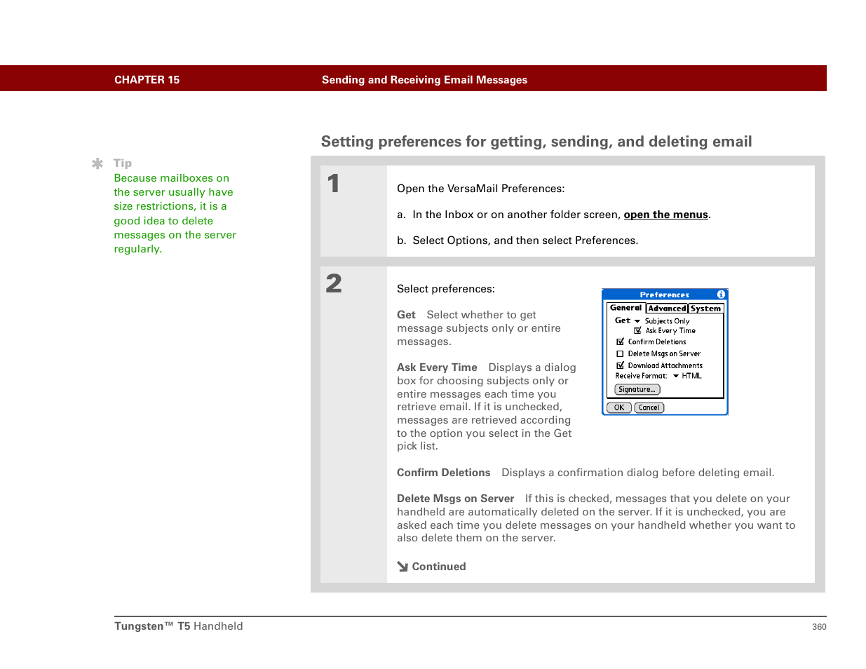 Palm T5 User Manual | Page 382 / 675