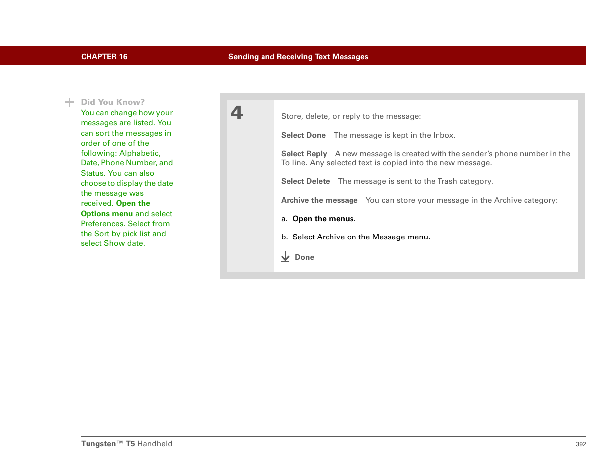 Palm T5 User Manual | Page 414 / 675