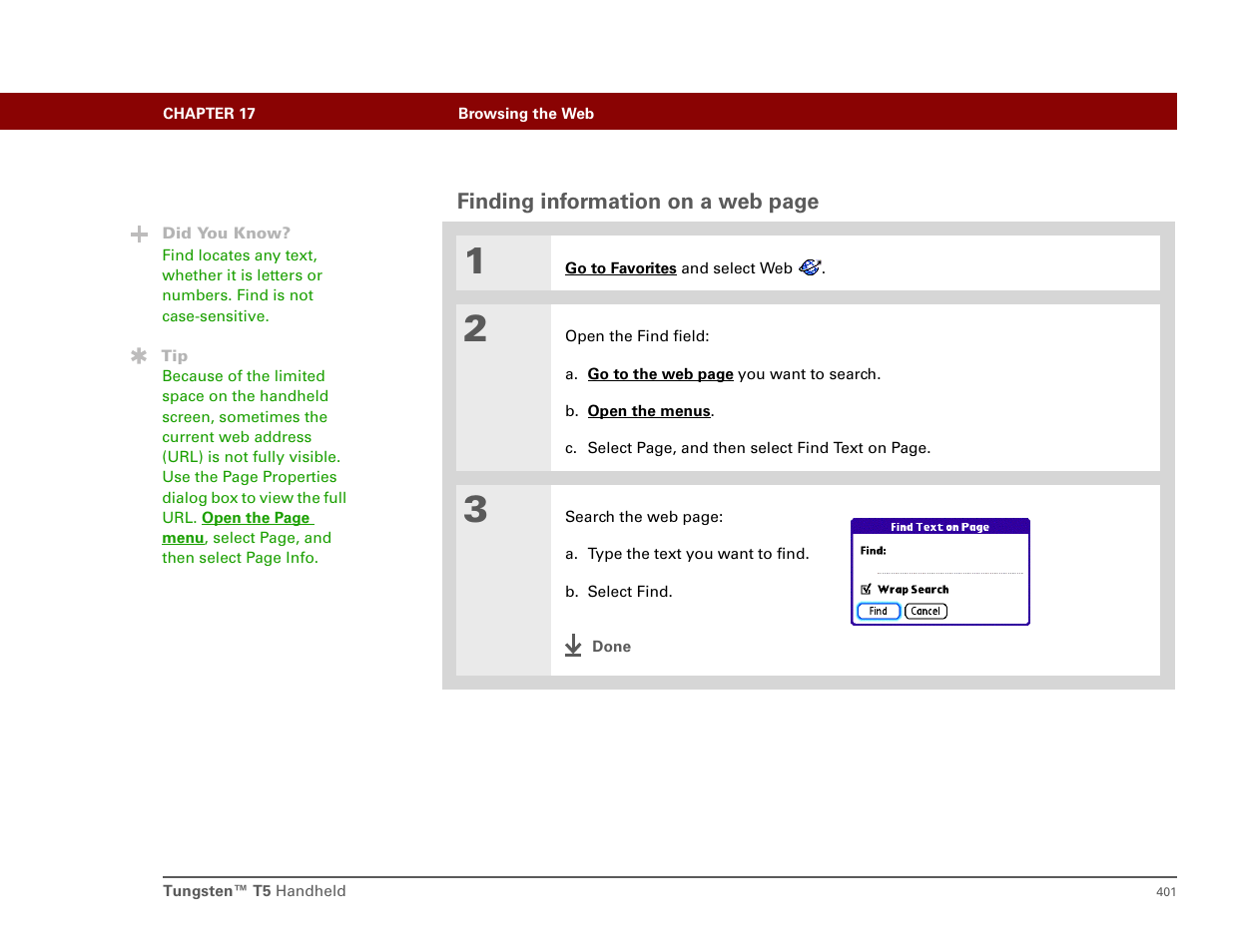 Palm T5 User Manual | Page 423 / 675