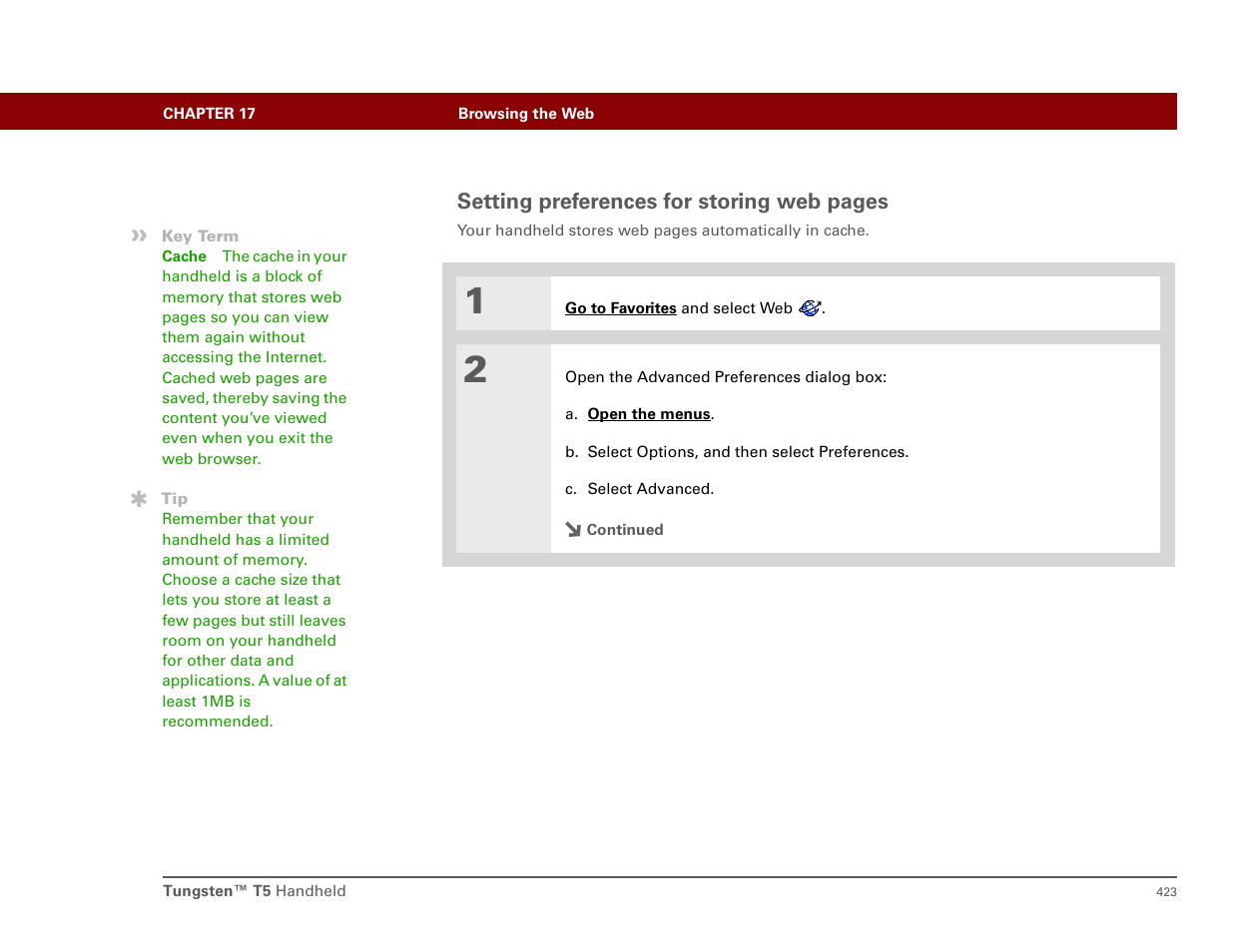 Palm T5 User Manual | Page 445 / 675