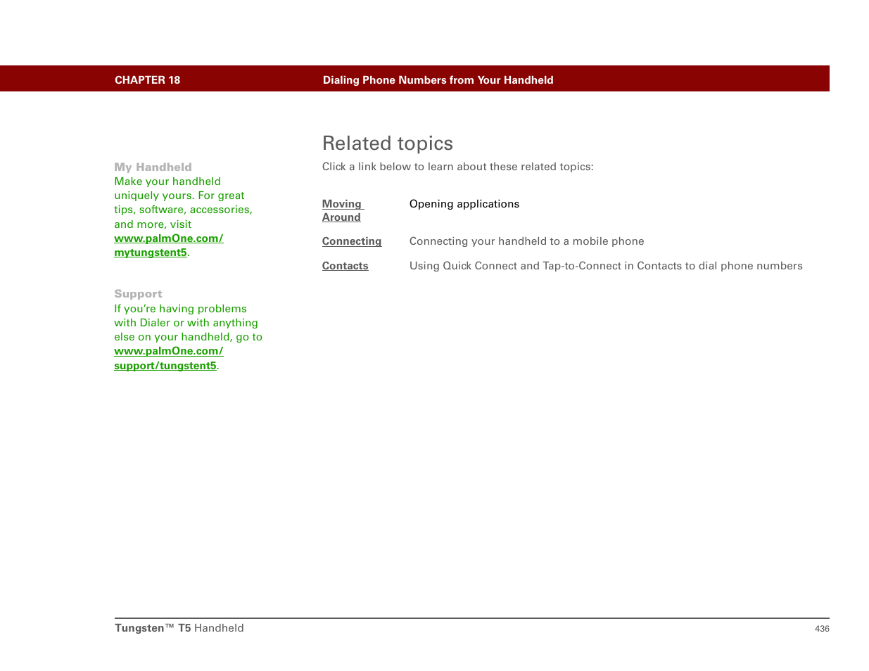 Related topics | Palm T5 User Manual | Page 458 / 675