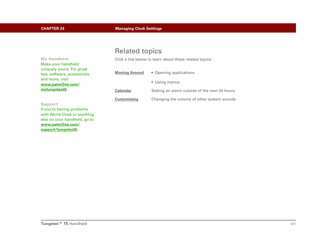 Related topics | Palm T5 User Manual | Page 533 / 675