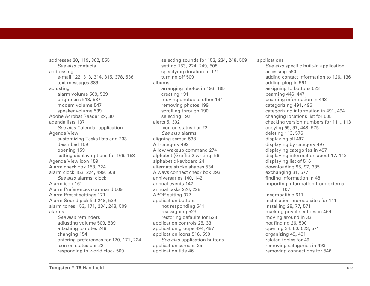 Palm T5 User Manual | Page 645 / 675
