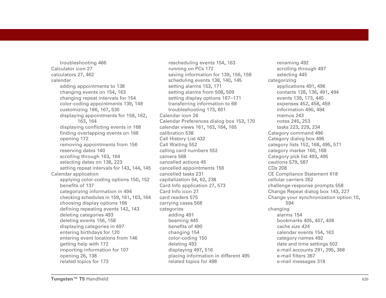 Palm T5 User Manual | Page 648 / 675