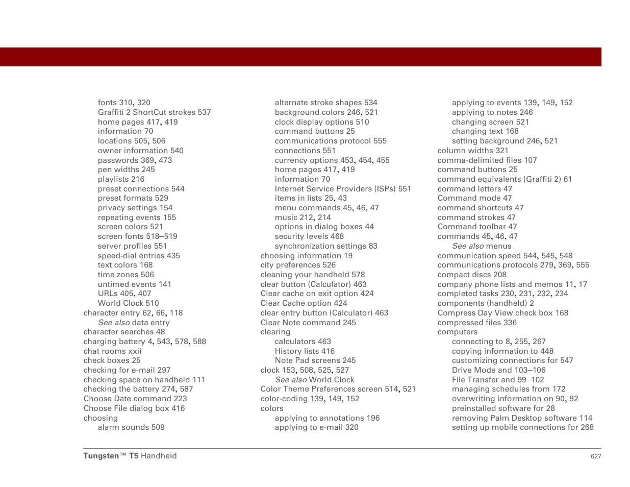 Palm T5 User Manual | Page 649 / 675