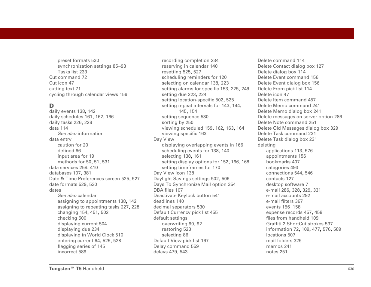 Palm T5 User Manual | Page 652 / 675