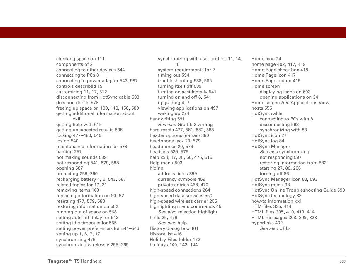 Palm T5 User Manual | Page 658 / 675