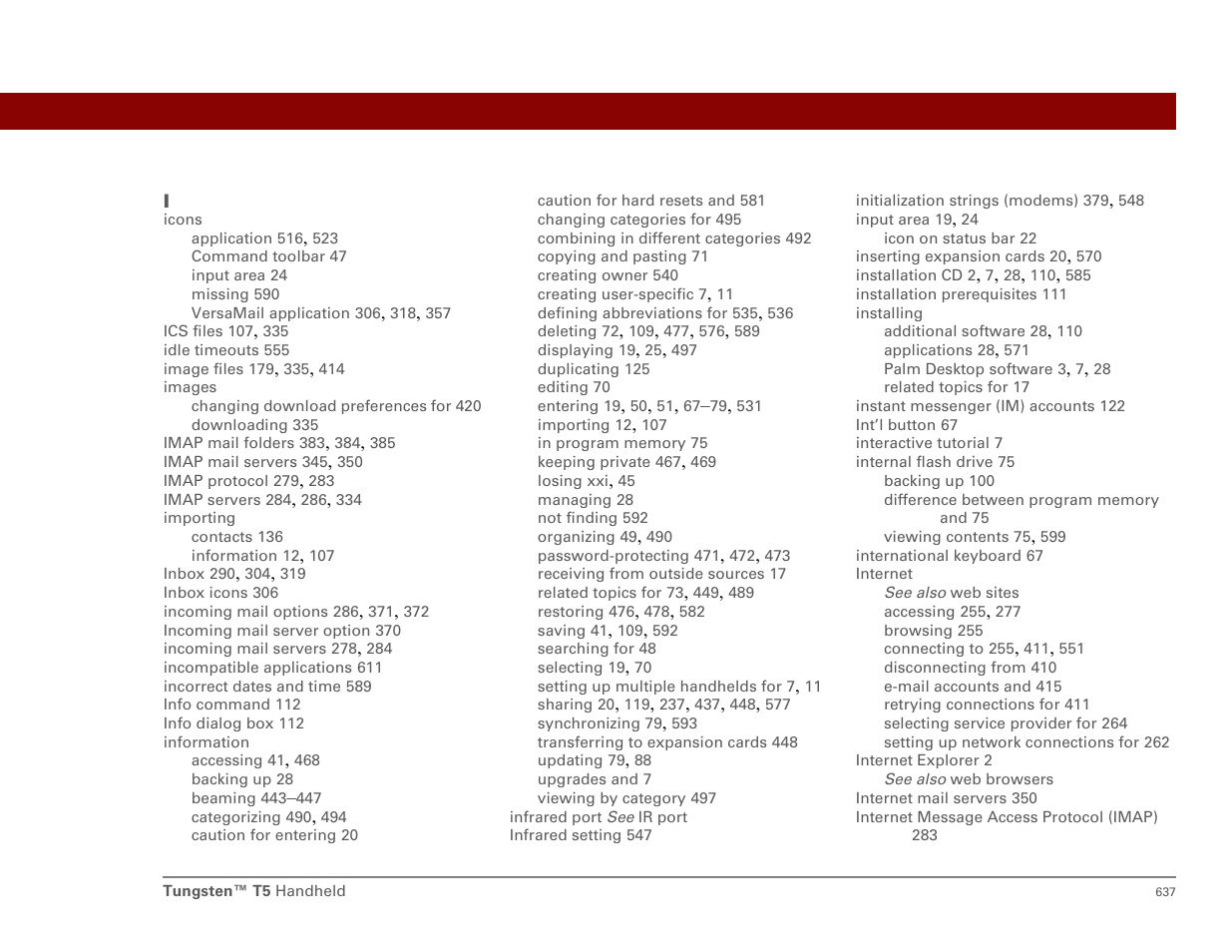 Palm T5 User Manual | Page 659 / 675