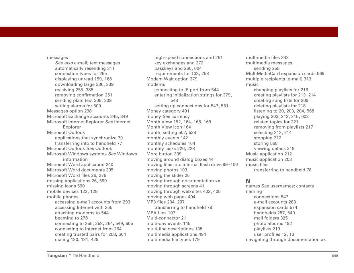 Palm T5 User Manual | Page 662 / 675