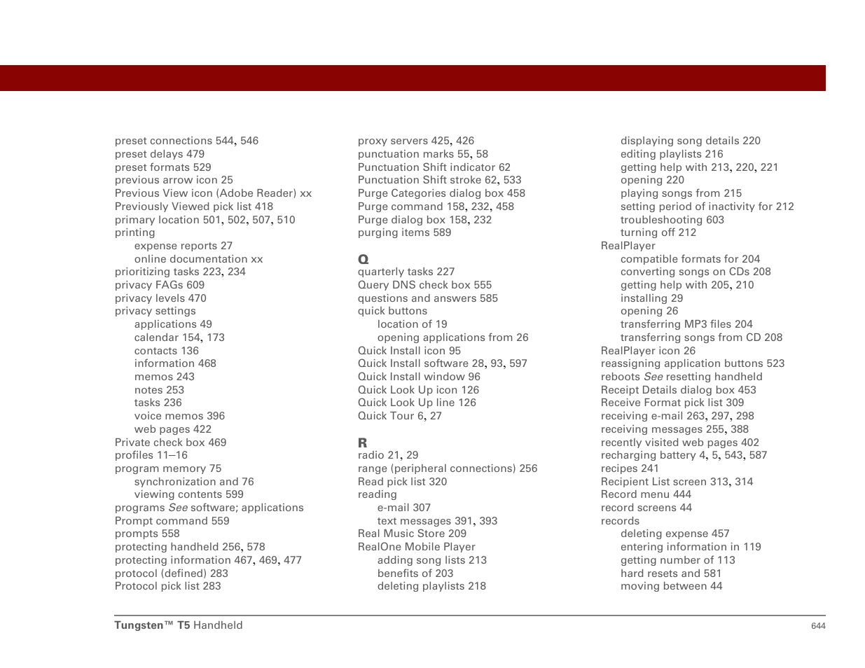 Palm T5 User Manual | Page 666 / 675