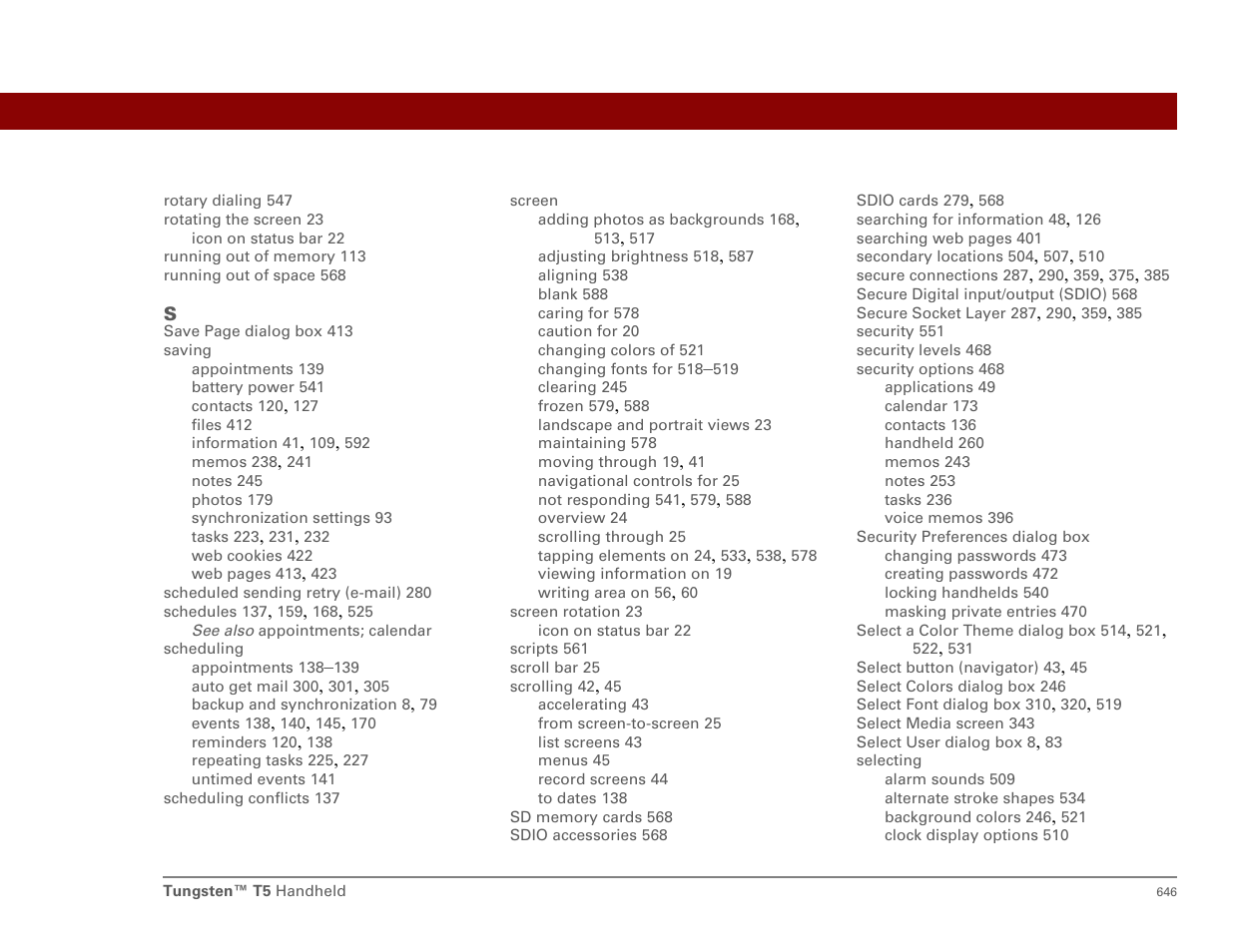 Palm T5 User Manual | Page 668 / 675