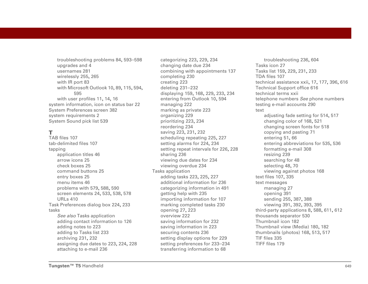 Palm T5 User Manual | Page 671 / 675