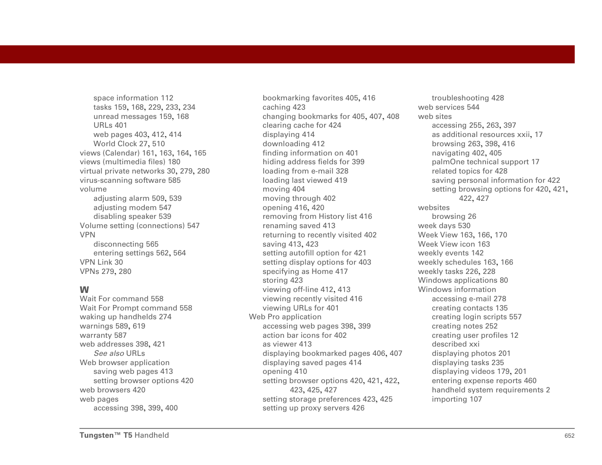 Palm T5 User Manual | Page 674 / 675