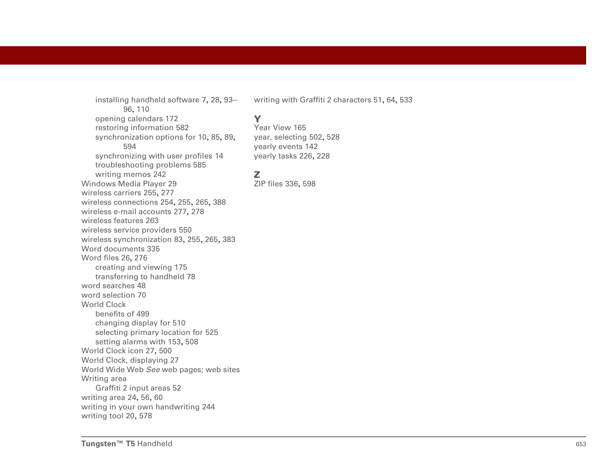 Palm T5 User Manual | Page 675 / 675