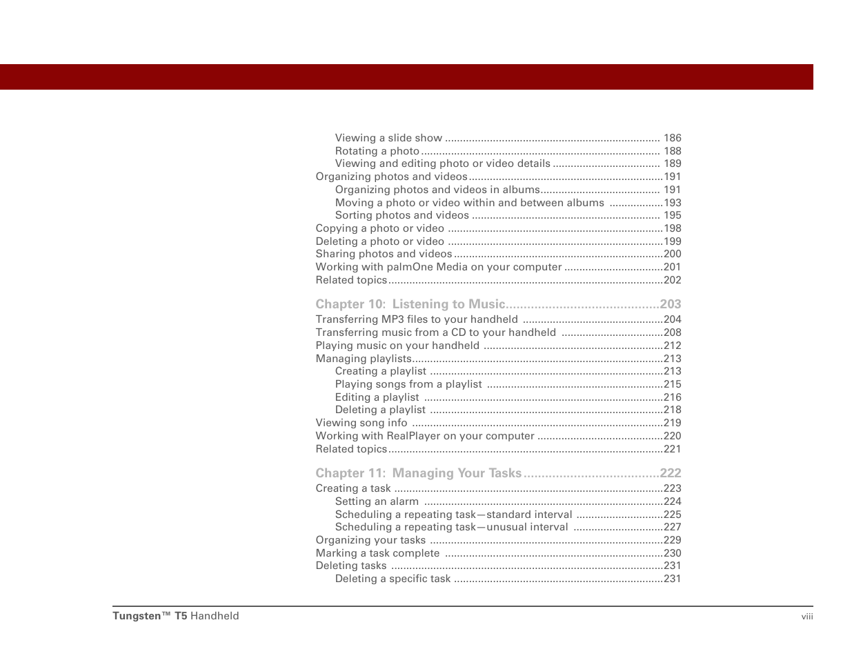 Palm T5 User Manual | Page 8 / 675