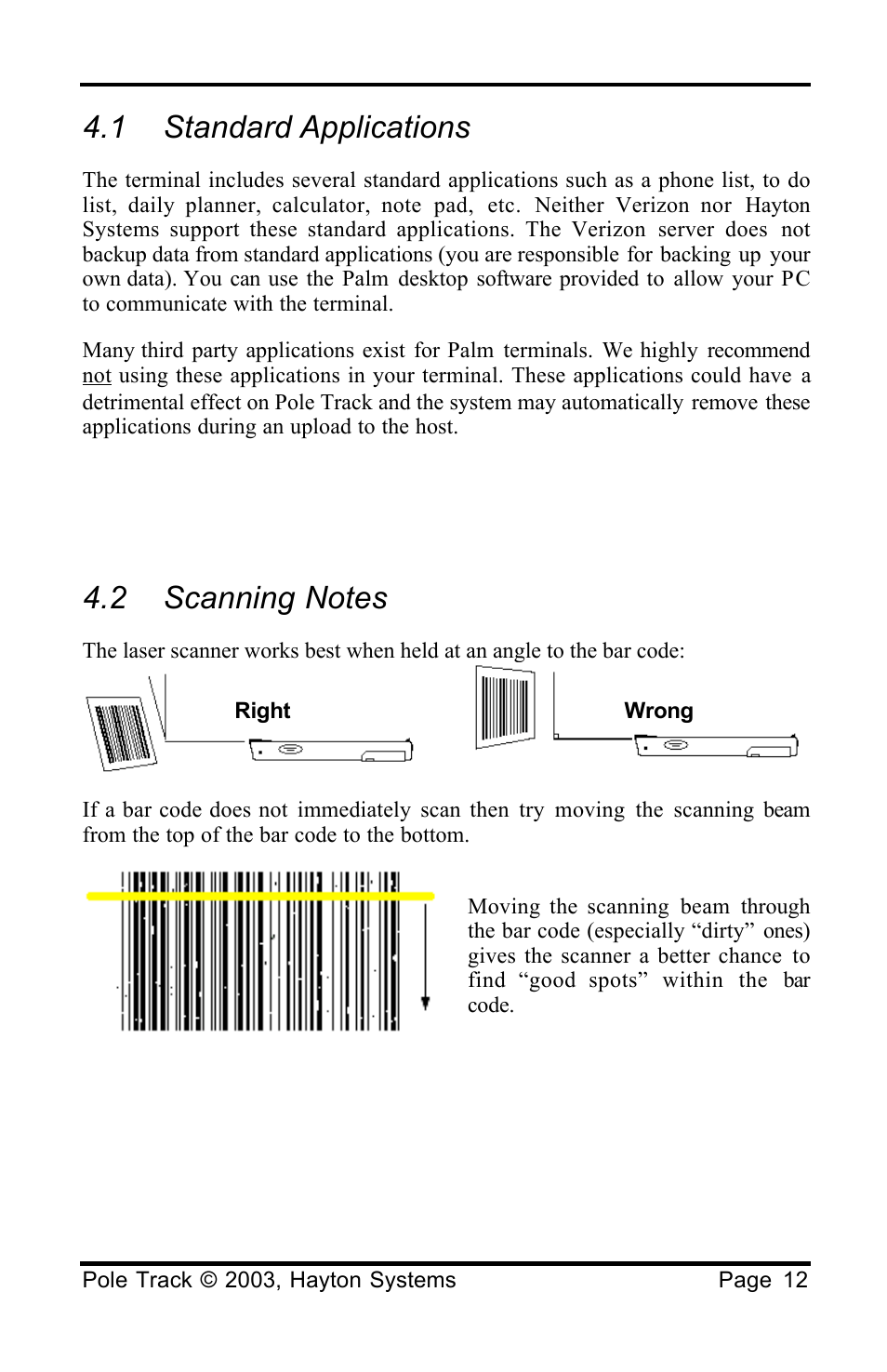 1 standard applications | Palm HPK012 User Manual | Page 16 / 37