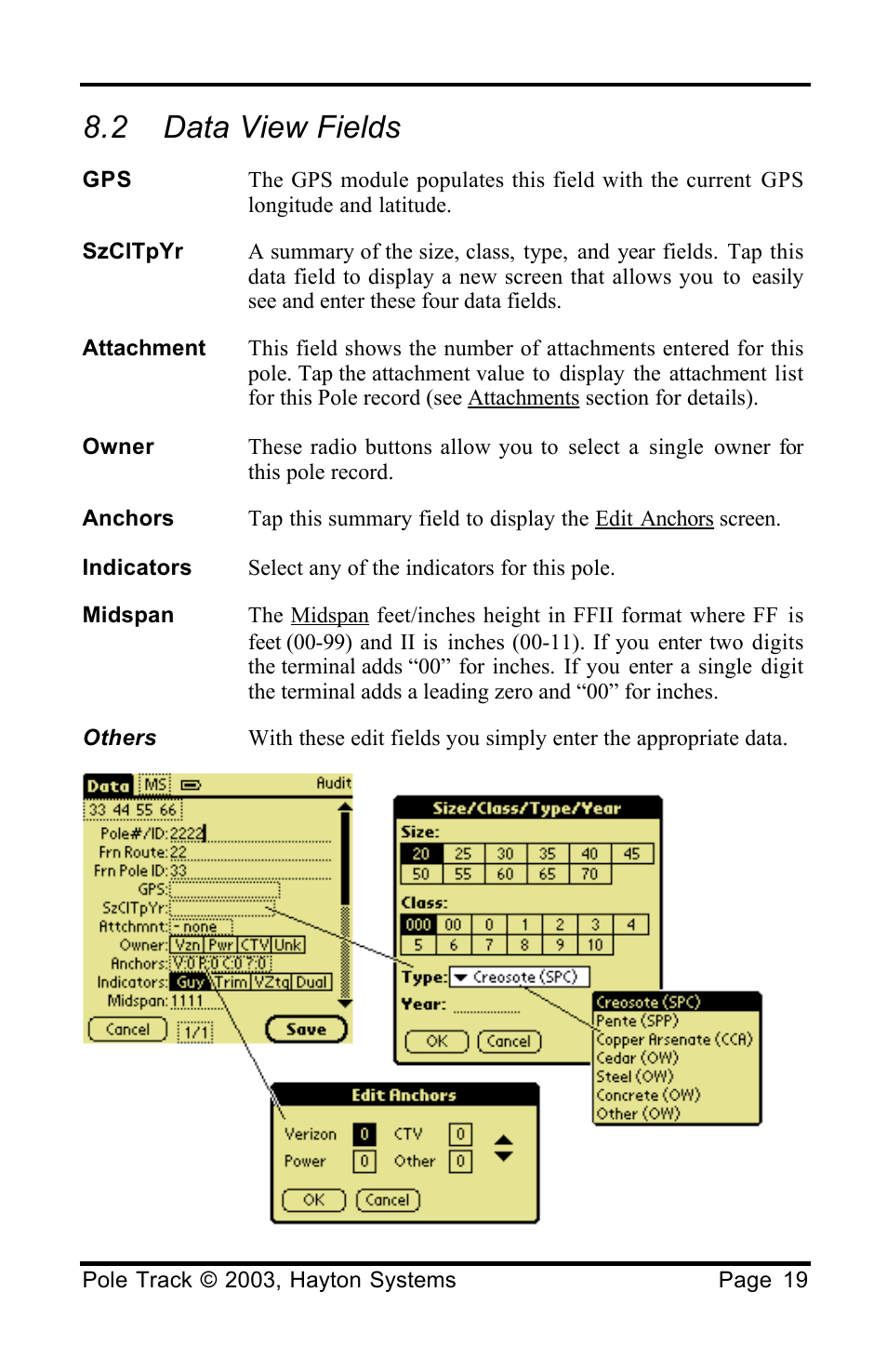 2 data view fields | Palm HPK012 User Manual | Page 23 / 37