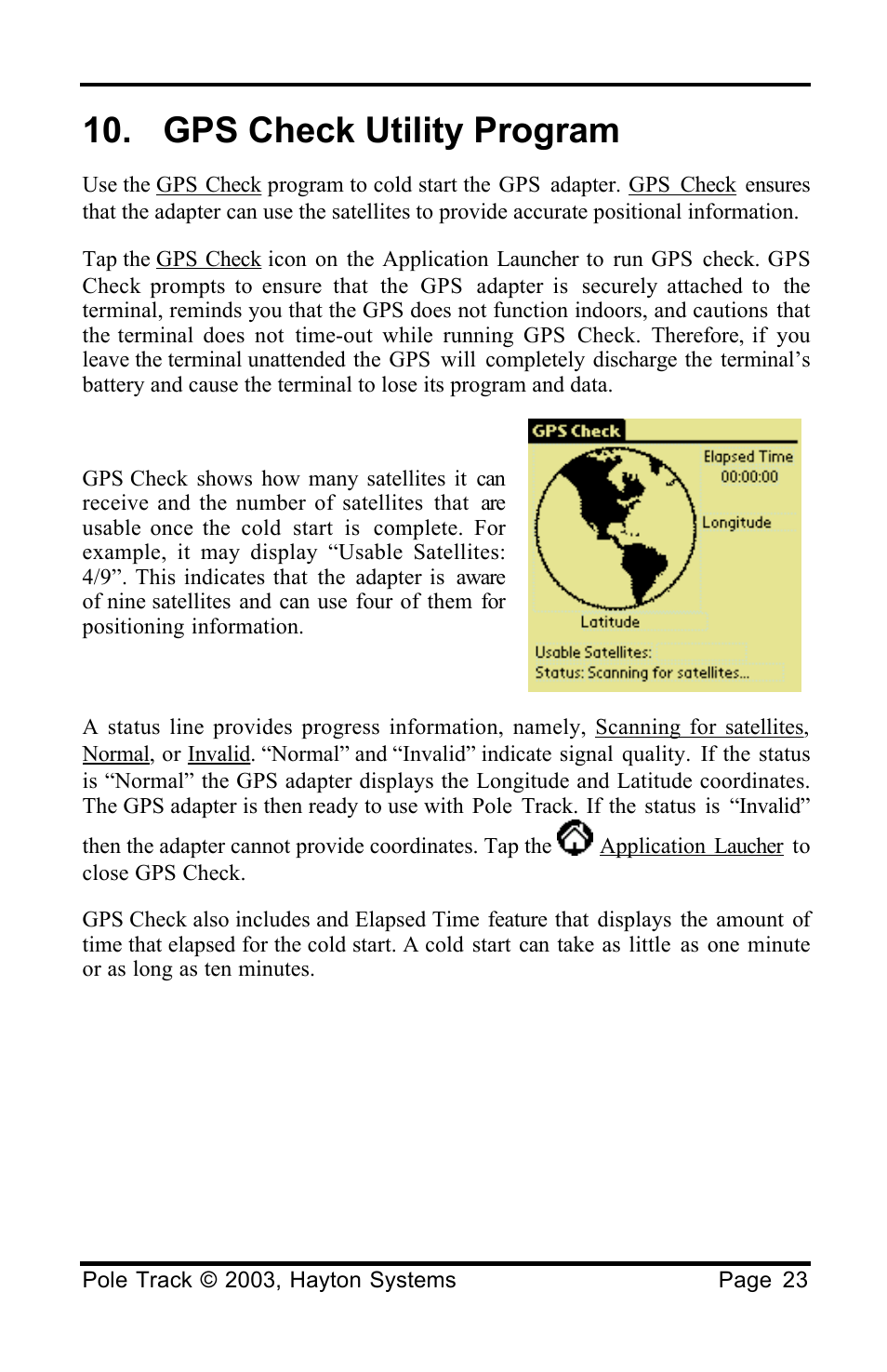 Gps check utility program | Palm HPK012 User Manual | Page 27 / 37
