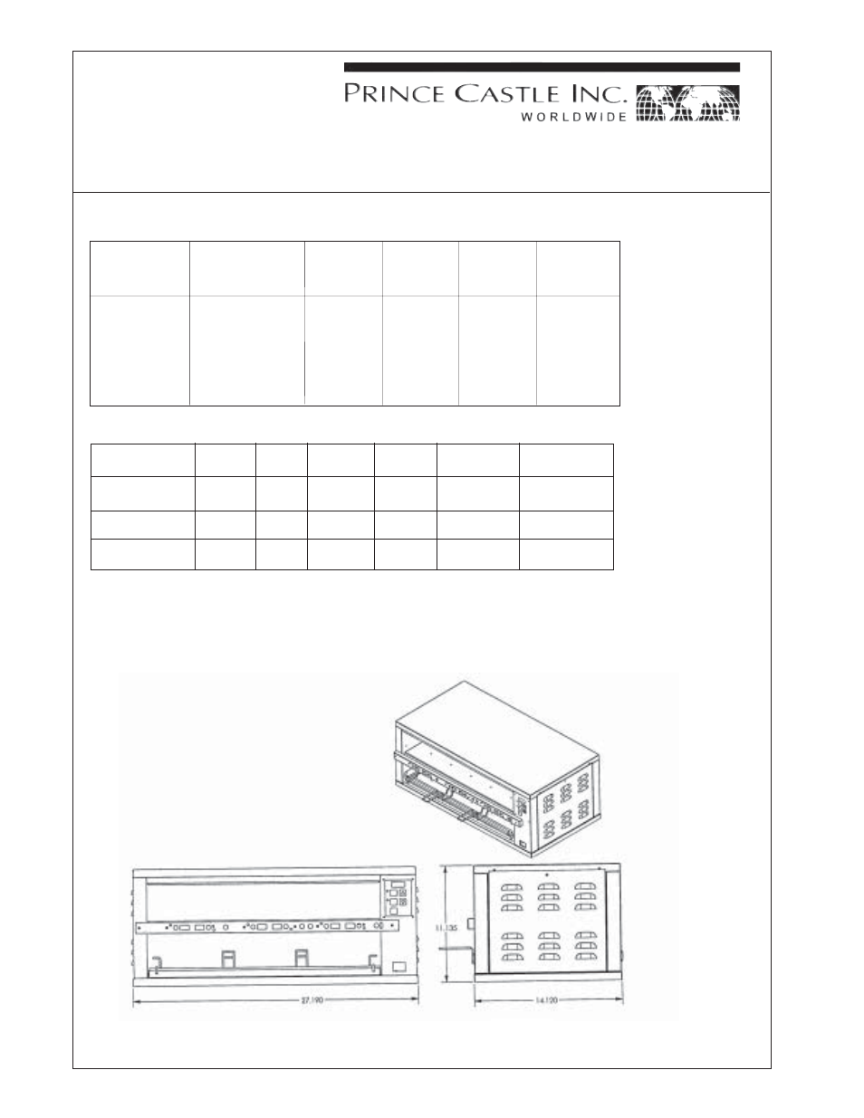 Dhb2pt -27 dedicated holding bins, Dhb2pt-27 dedicated holding bin | Prince Castle Dedicated Holding Bins DHB2PT-27 User Manual | Page 2 / 2