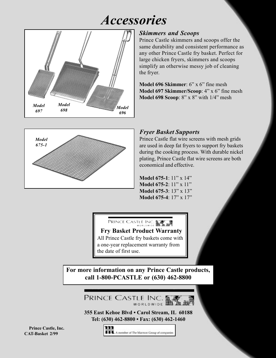 Accessories | Prince Castle 670-4 User Manual | Page 4 / 4