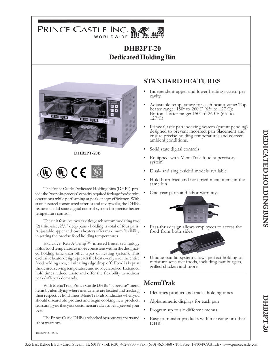 Prince Castle DHB2PT-20 User Manual | 2 pages