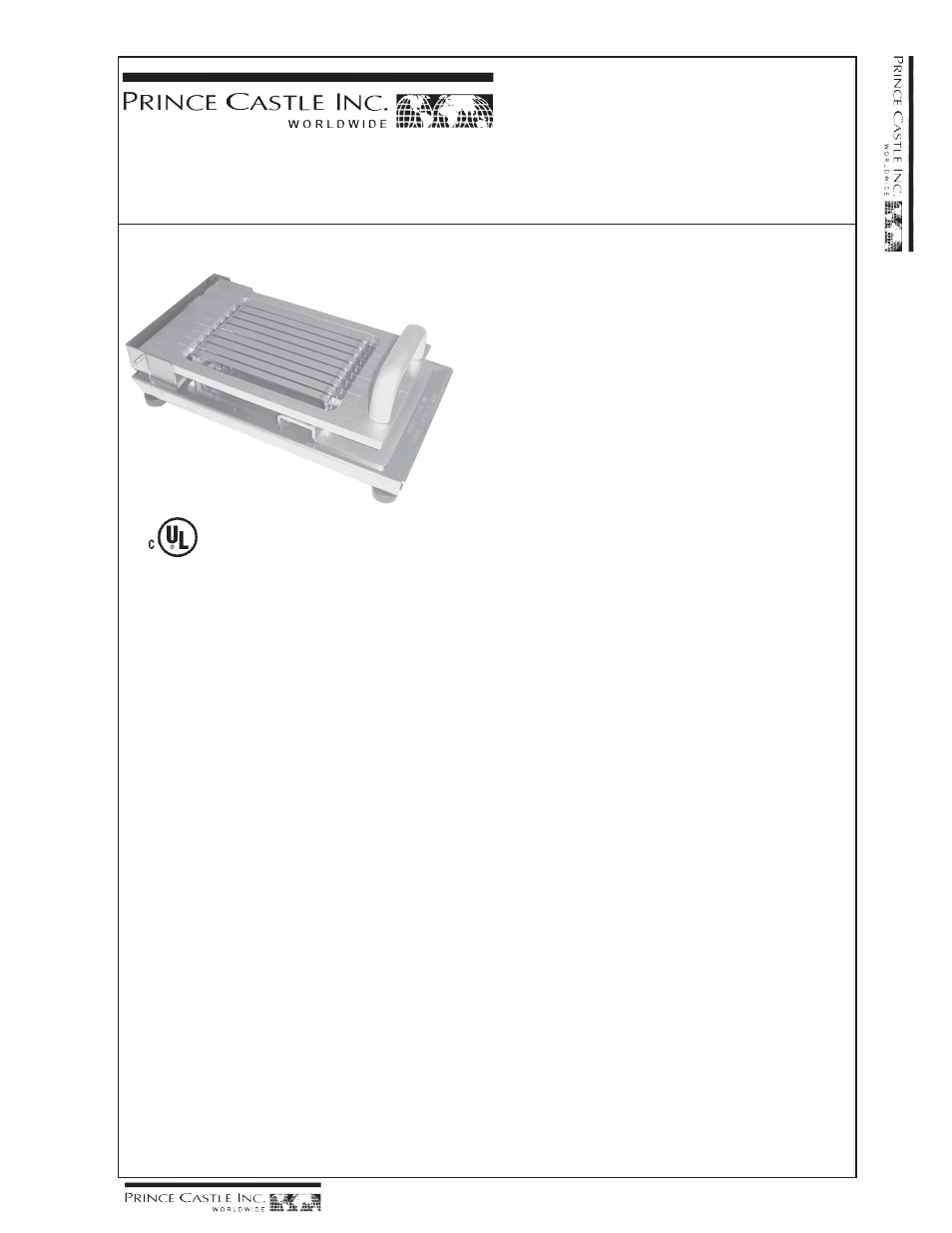 Prince Castle Chicken Slicer 965-B User Manual | 2 pages