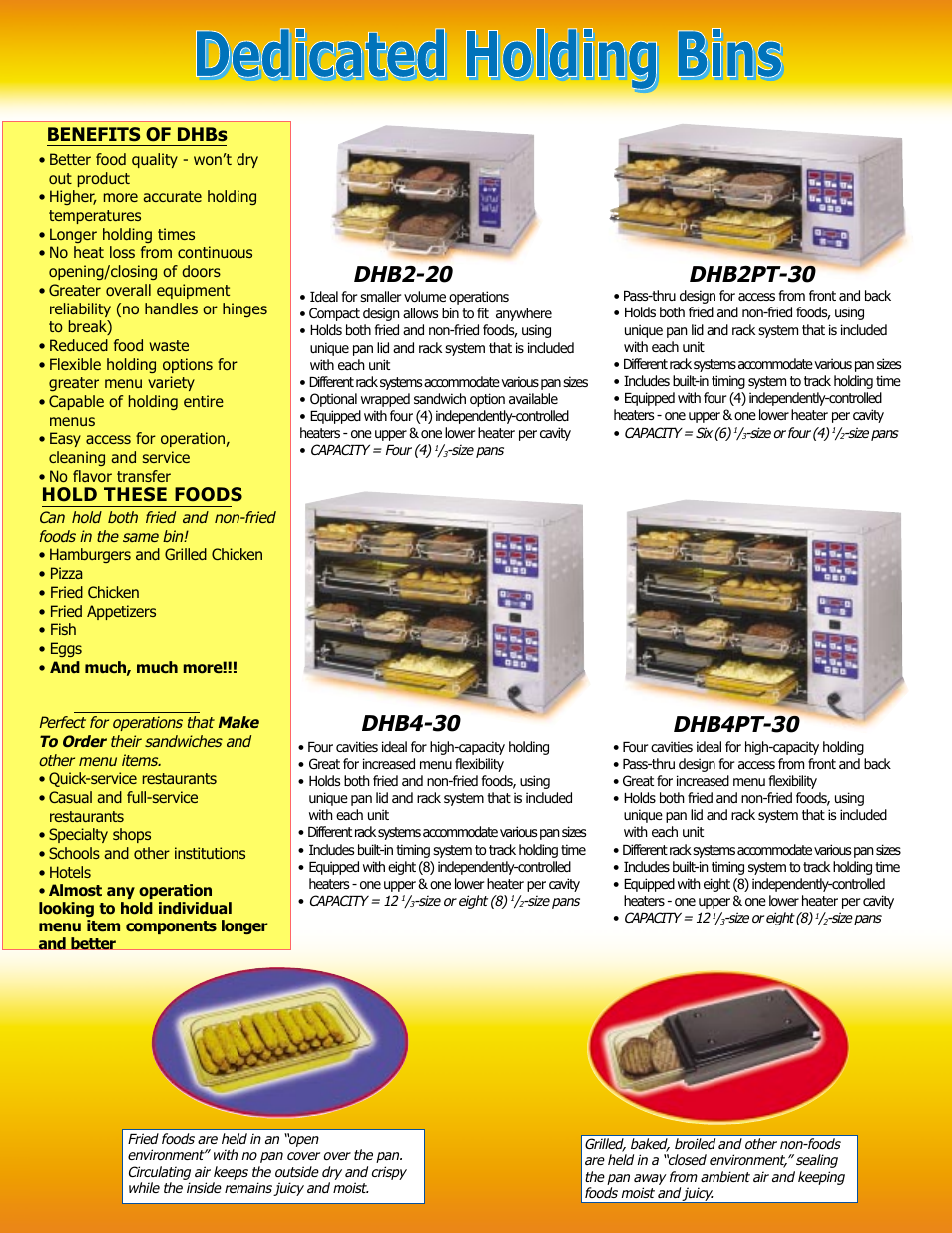 Benefits of dhbs, Hold these foods, Ideal users | Prince Castle Bins none User Manual | Page 3 / 6