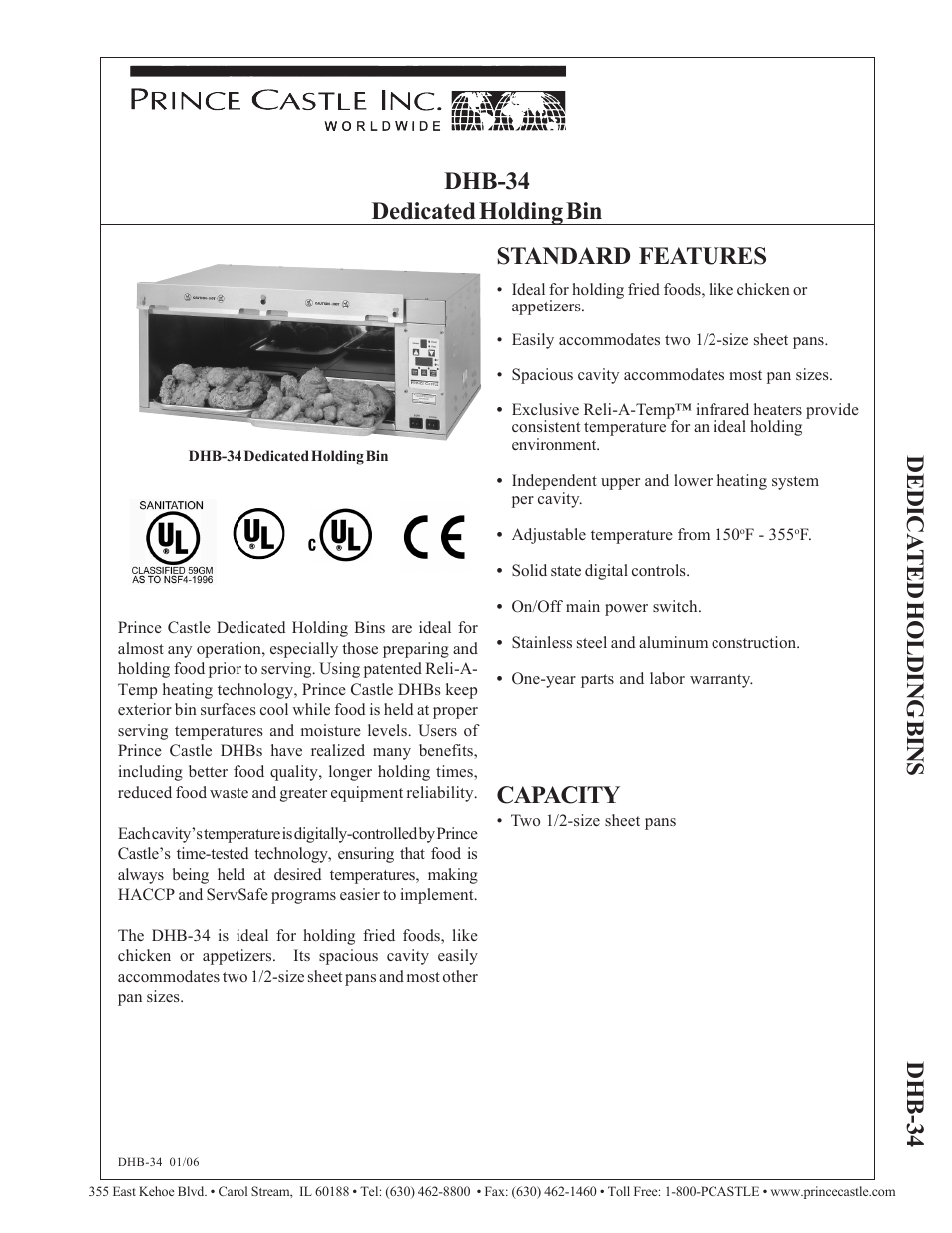 Prince Castle DHB-34 User Manual | 2 pages