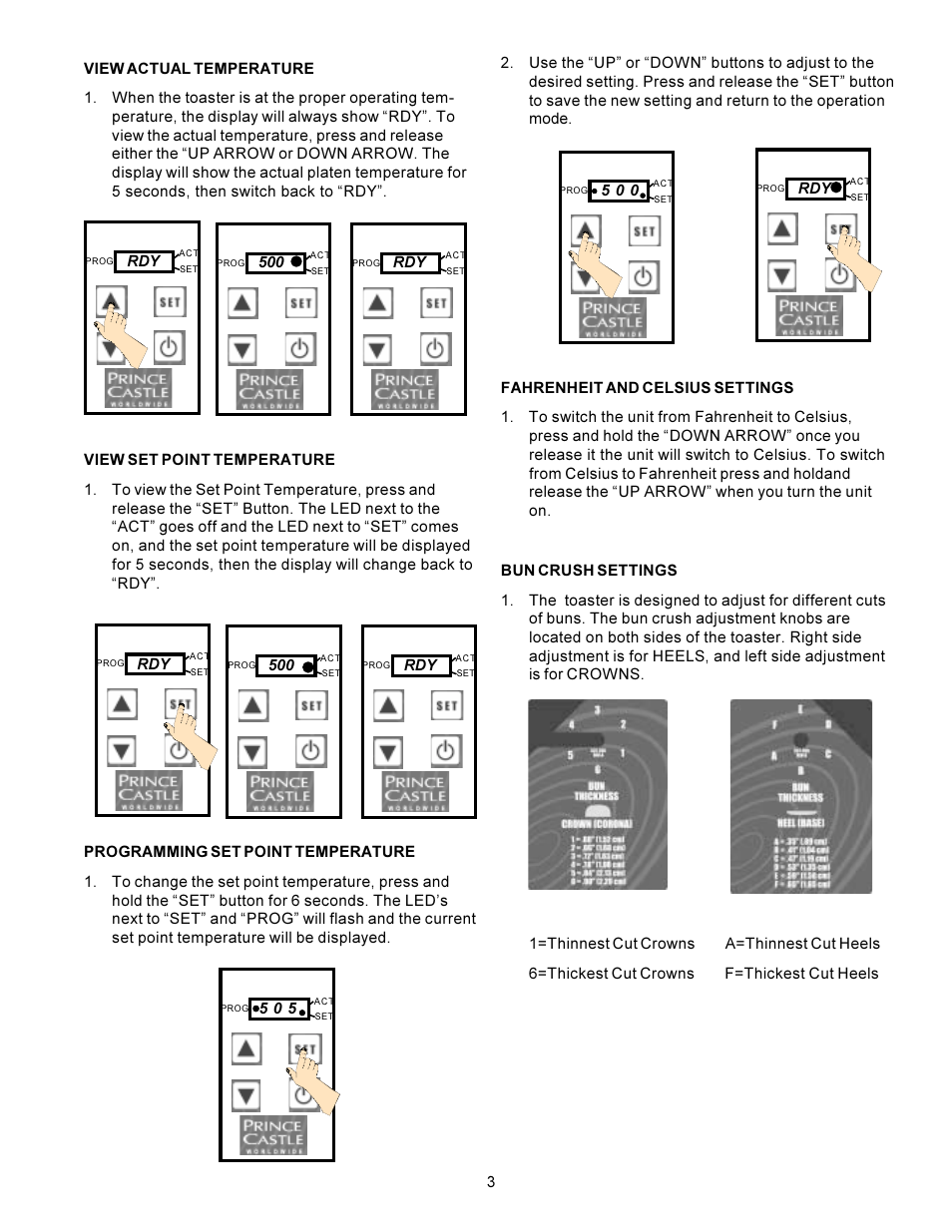 Prince Castle TX Series User Manual | Page 3 / 8