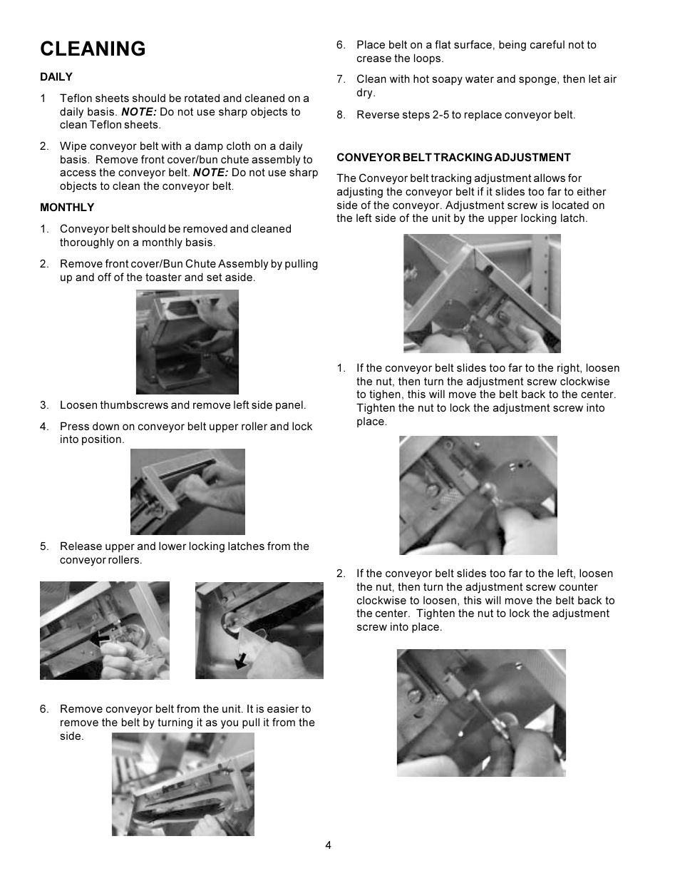 Cleaning | Prince Castle TX Series User Manual | Page 4 / 8