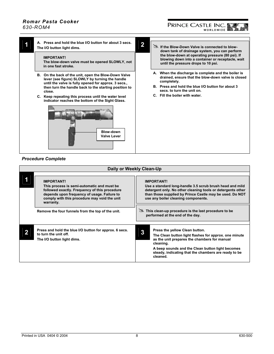 Prince Castle 630-ROM4 User Manual | Page 8 / 9