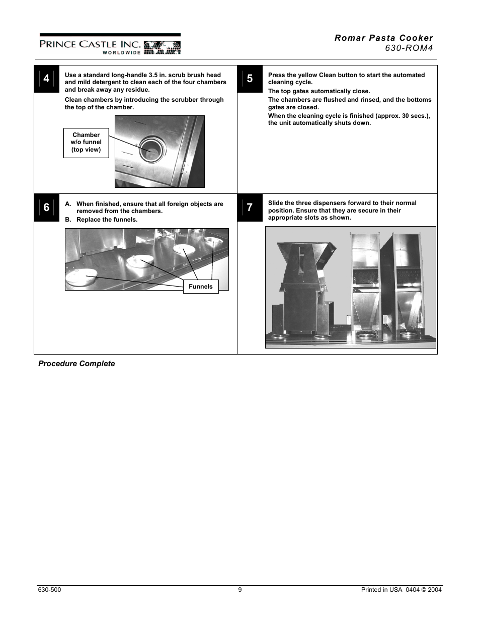 Prince Castle 630-ROM4 User Manual | Page 9 / 9