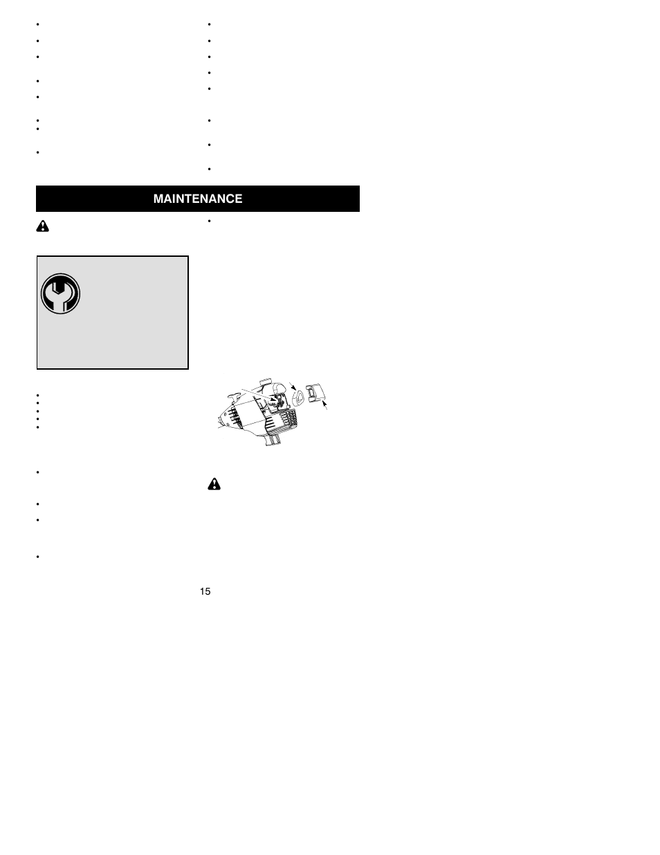Maintenance | Poulan PPB300 User Manual | Page 15 / 20