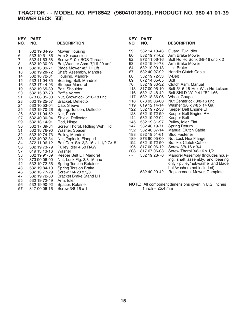 Poulan 96041013900 User Manual | Page 15 / 17