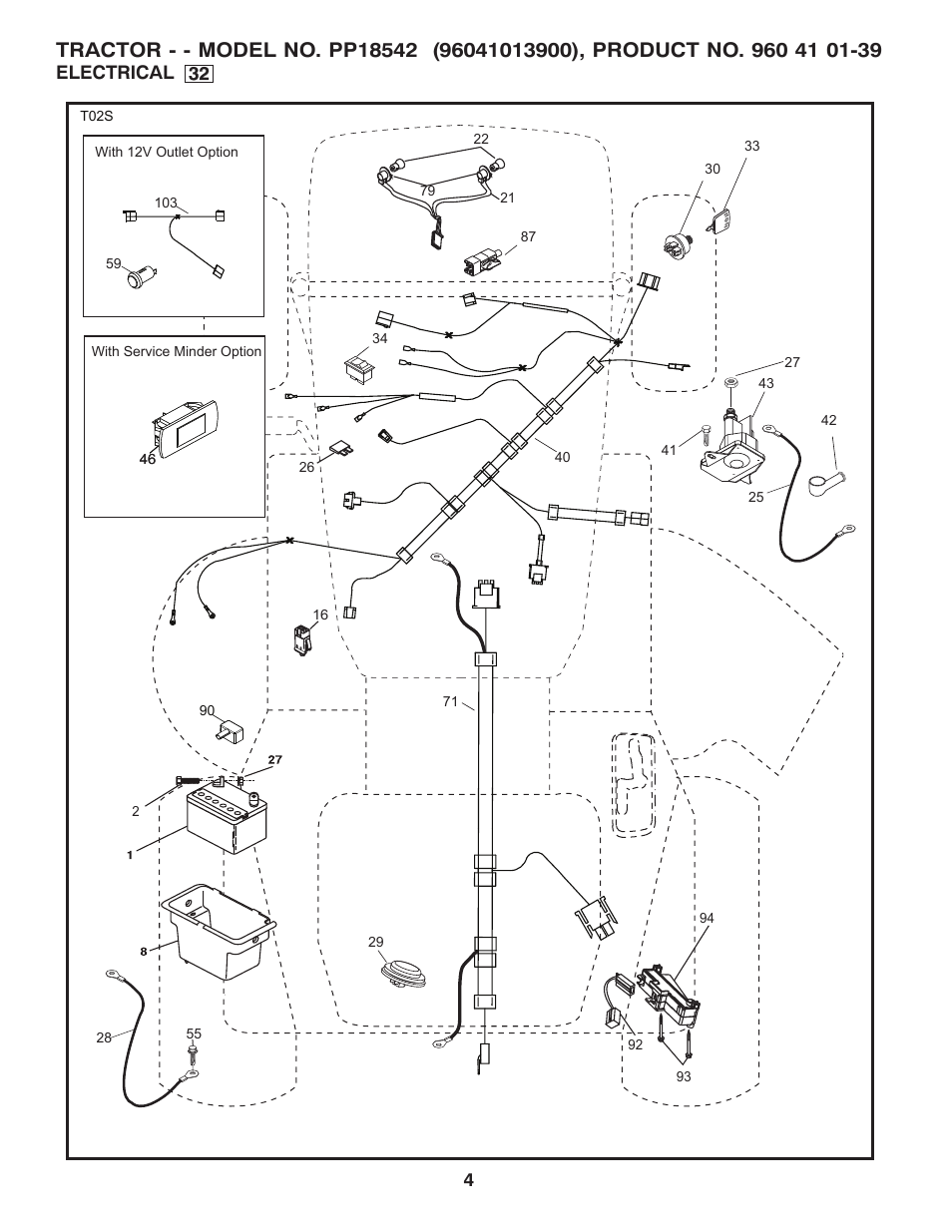 Electrical 32 32 | Poulan 96041013900 User Manual | Page 4 / 17
