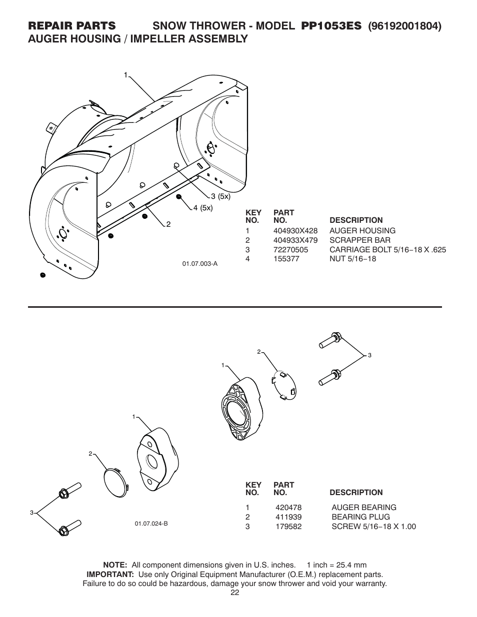 Poulan 96192001804 User Manual | Page 22 / 40