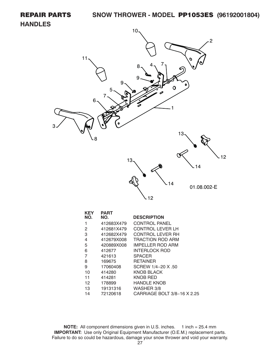 Poulan 96192001804 User Manual | Page 27 / 40