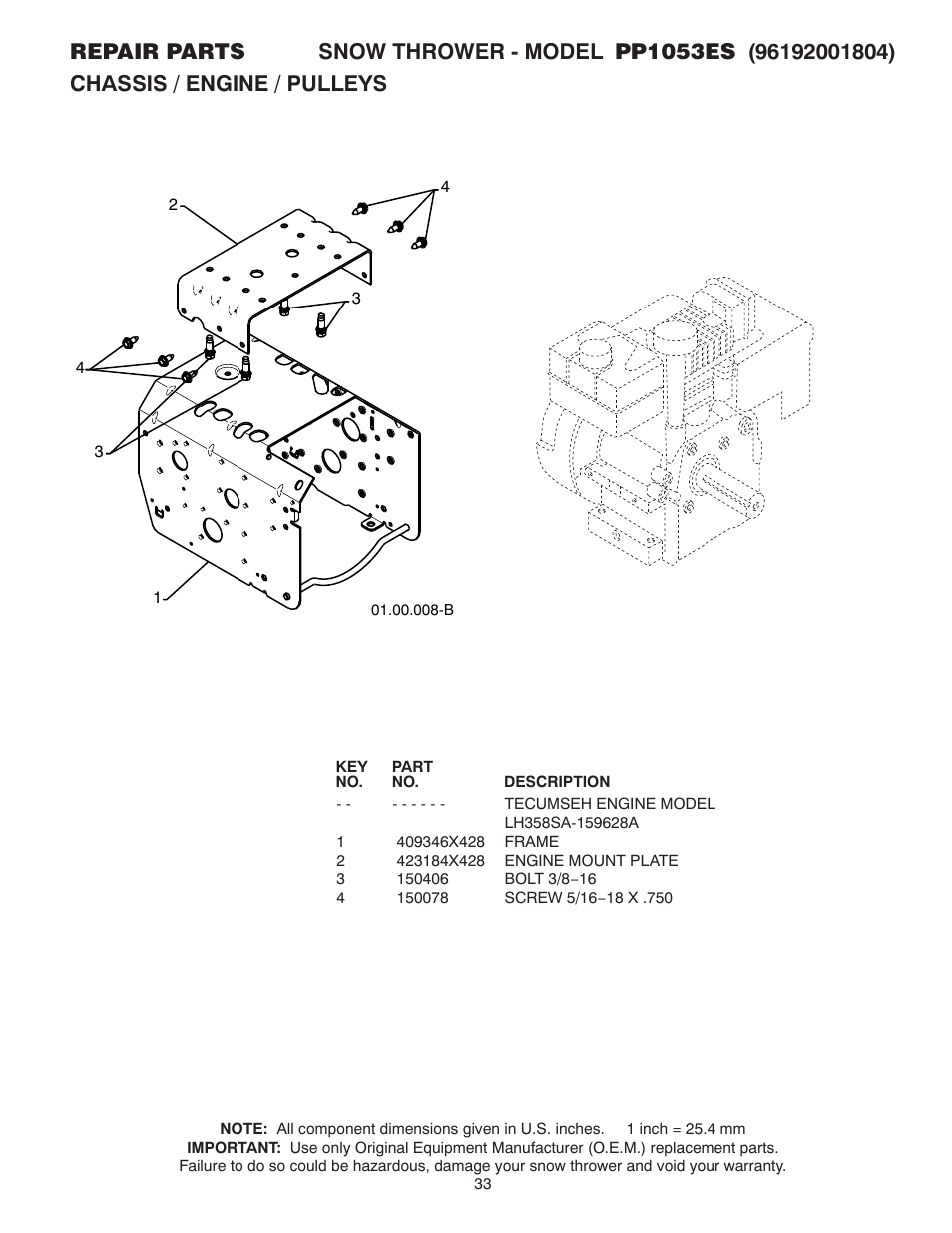 Poulan 96192001804 User Manual | Page 33 / 40